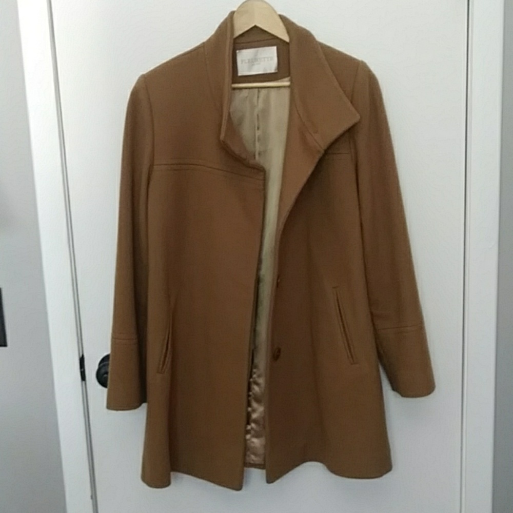 Fleurette Camel Coat with Loro Piana wool